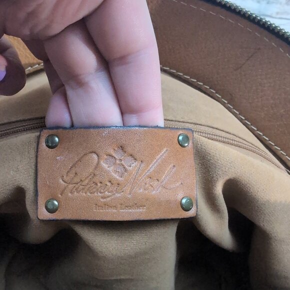 Patricia Nash Leather Poppy Shoulder Bag Floral Large - Picture 12 of 14